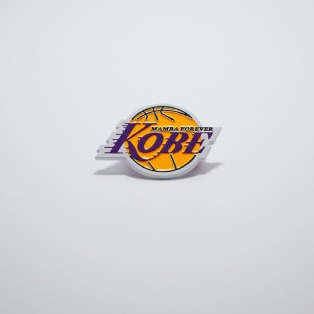 Custom Kobe Bryant NBA Logo enamel pin set.