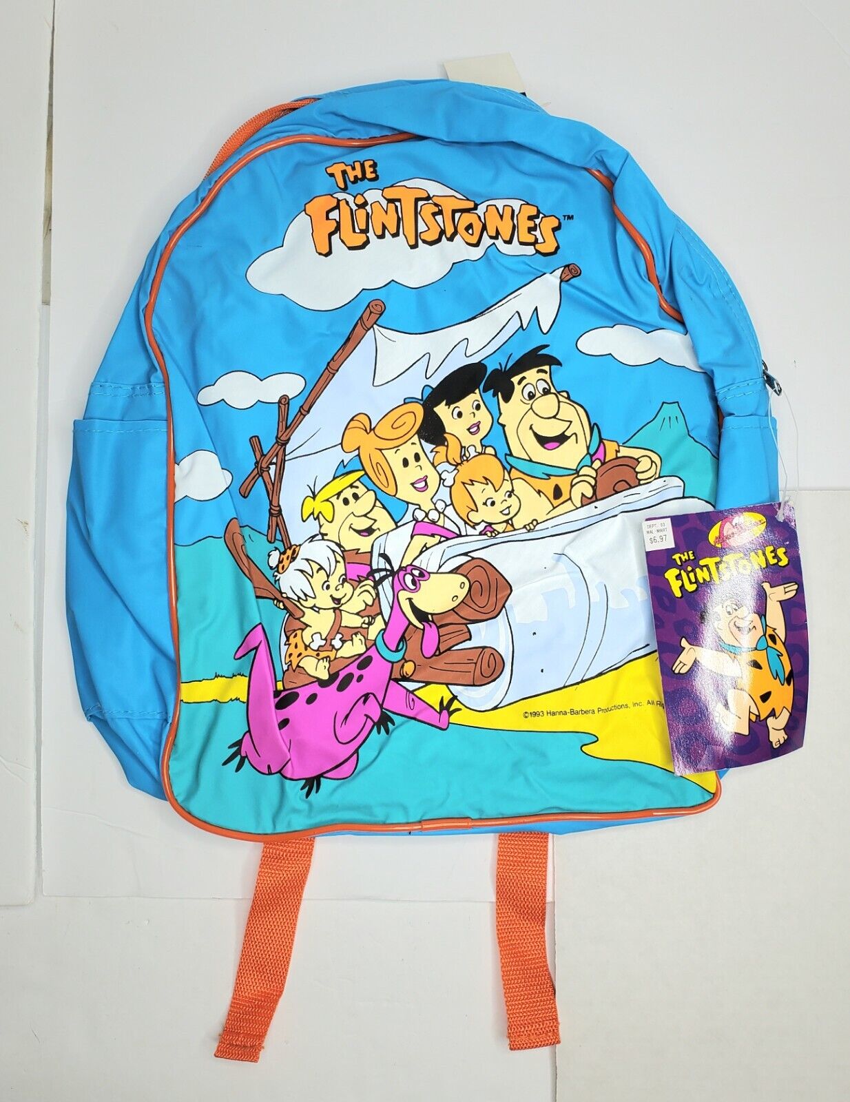 Vintage Flintstones Children\'s Backpack Cartoon Comic Large 1993 NWT