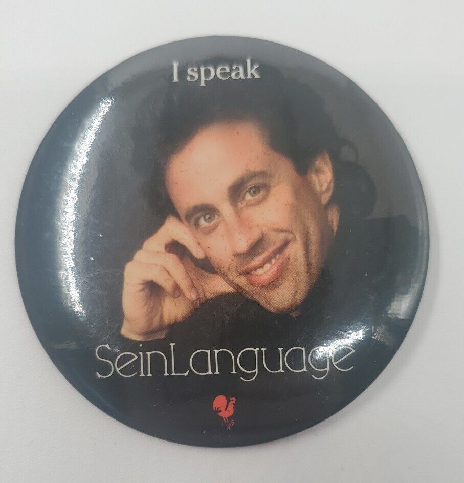 JERRY SEINFELD 1992 Sein Language Promotional Bookstore Button, Pin, Badge