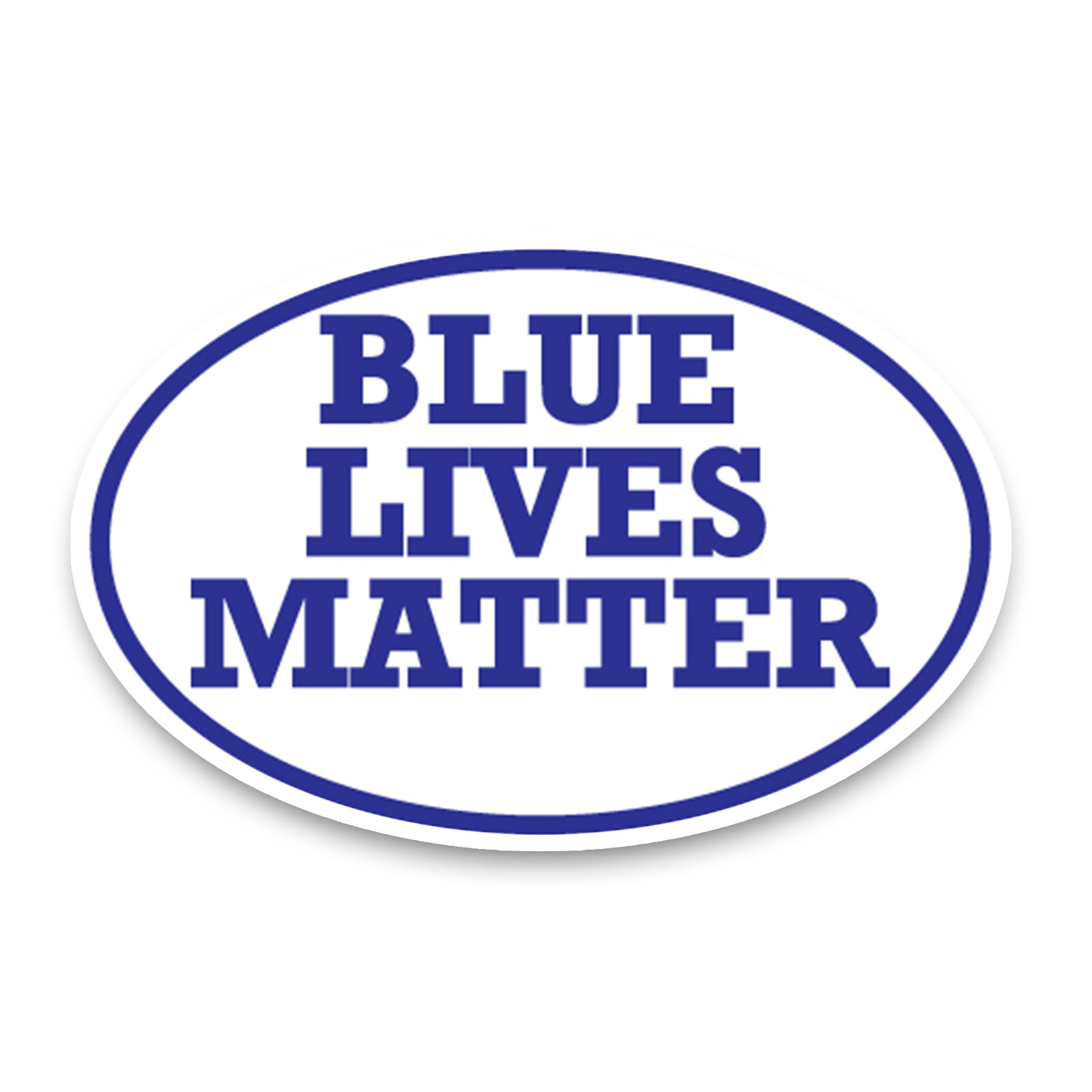 Blue Lives Matter Oval Magnet Decal, 4x6 Inches, Automotive Magnet