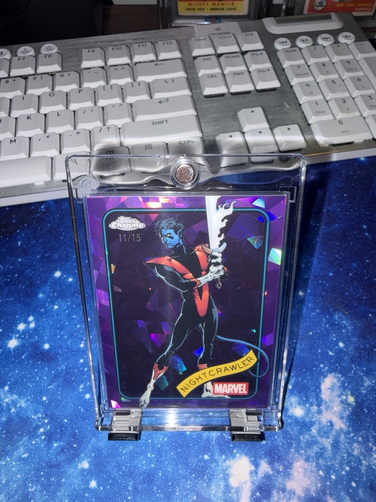2025 Topps Chrome Marvel Sapphire Nightcrawler Purple Refractor /15 NM