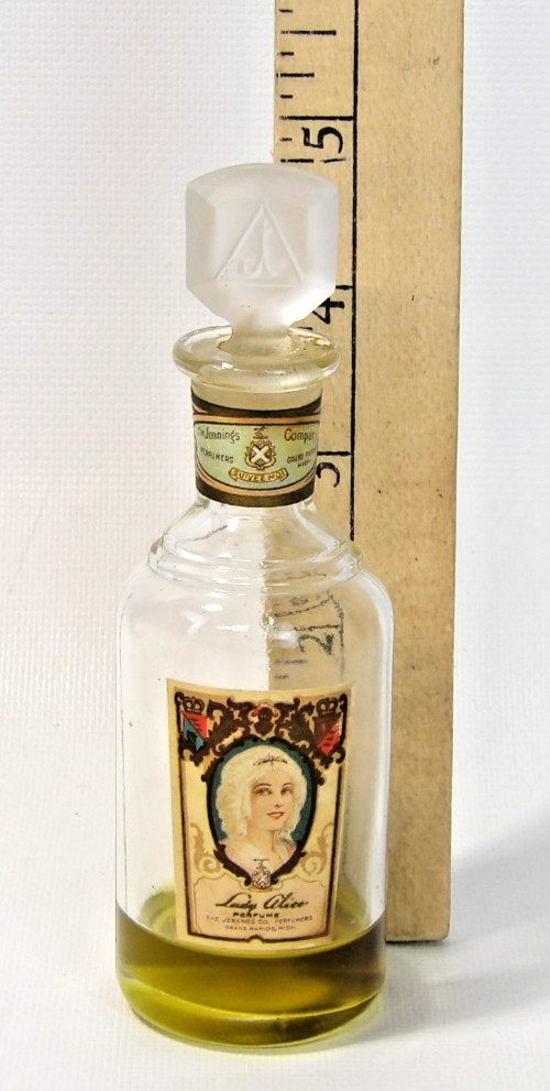 Antique Jennings Co 1905 Lady Alice Victorian Perfume Bottle with Stopper Rare Antique Jennings Co 1905 Lady Alice Victorian Perfume Bottle with Stopper Rare