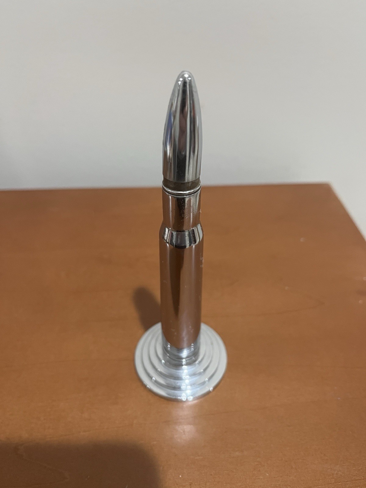 Vintage Mid 20th Century Chrome Bullet Table Lighter Untested Excellent 🔥 Vintage Mid 20th Century Chrome Bullet Table Lighter Untested Excellent 🔥
