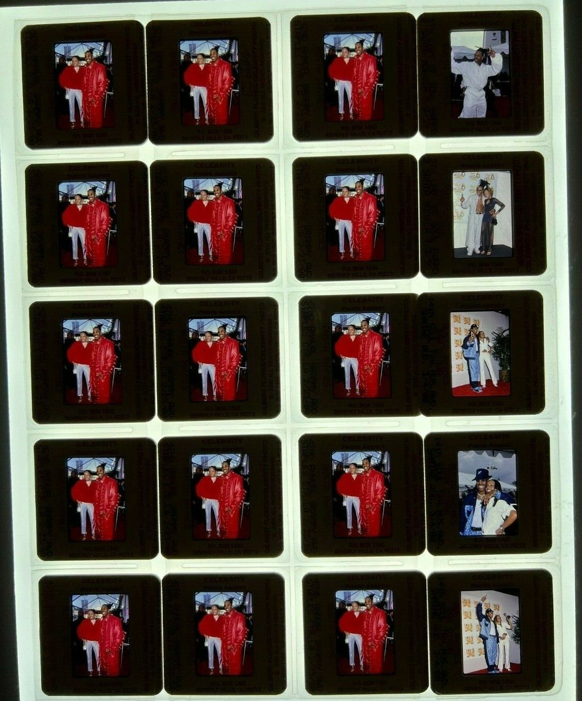 BUSTA RHYMES Rapper 35mm Slide Photo Lot of 20 slides BR2