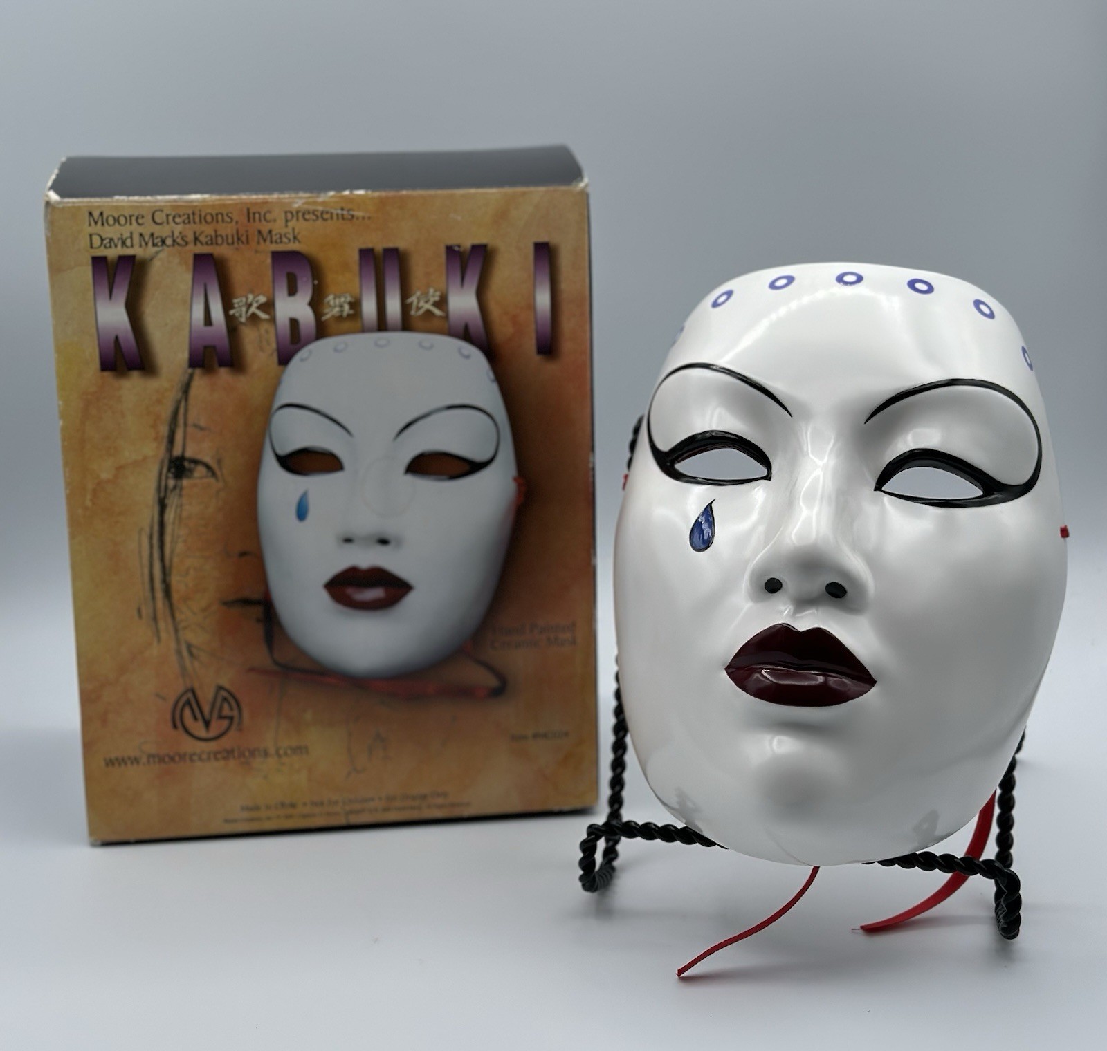 Moore Creations 2001 David Mack's KABUKI MASK - Hand-Painted Ceramic Item #MC024 Moore Creations 2001 David Mack's KABUKI MASK - Hand-Painted Ceramic Item #MC024