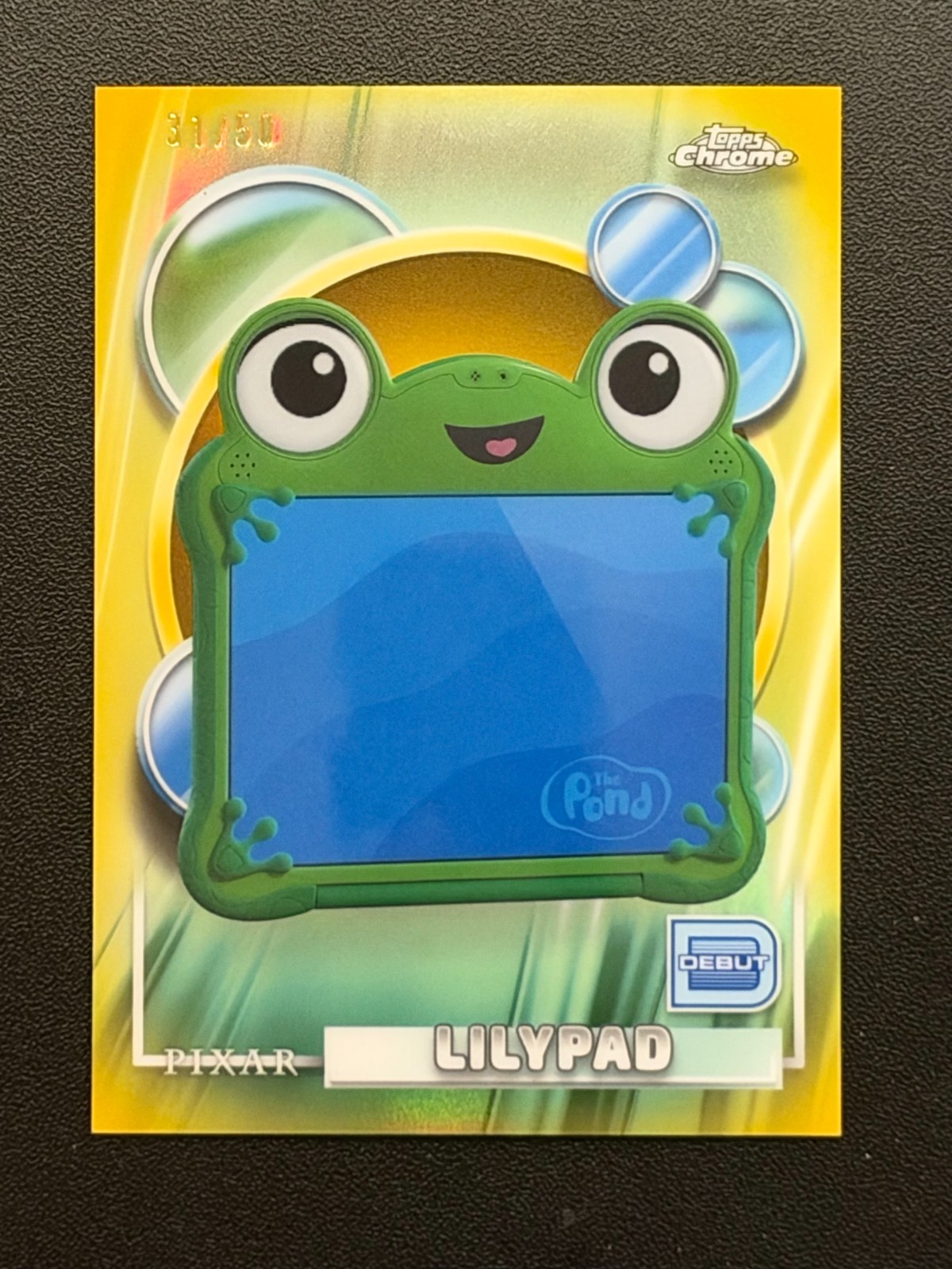 2026 Topps Chrome Disney Pixar Lilypad #199 Gold Refractor 31/50 Debut