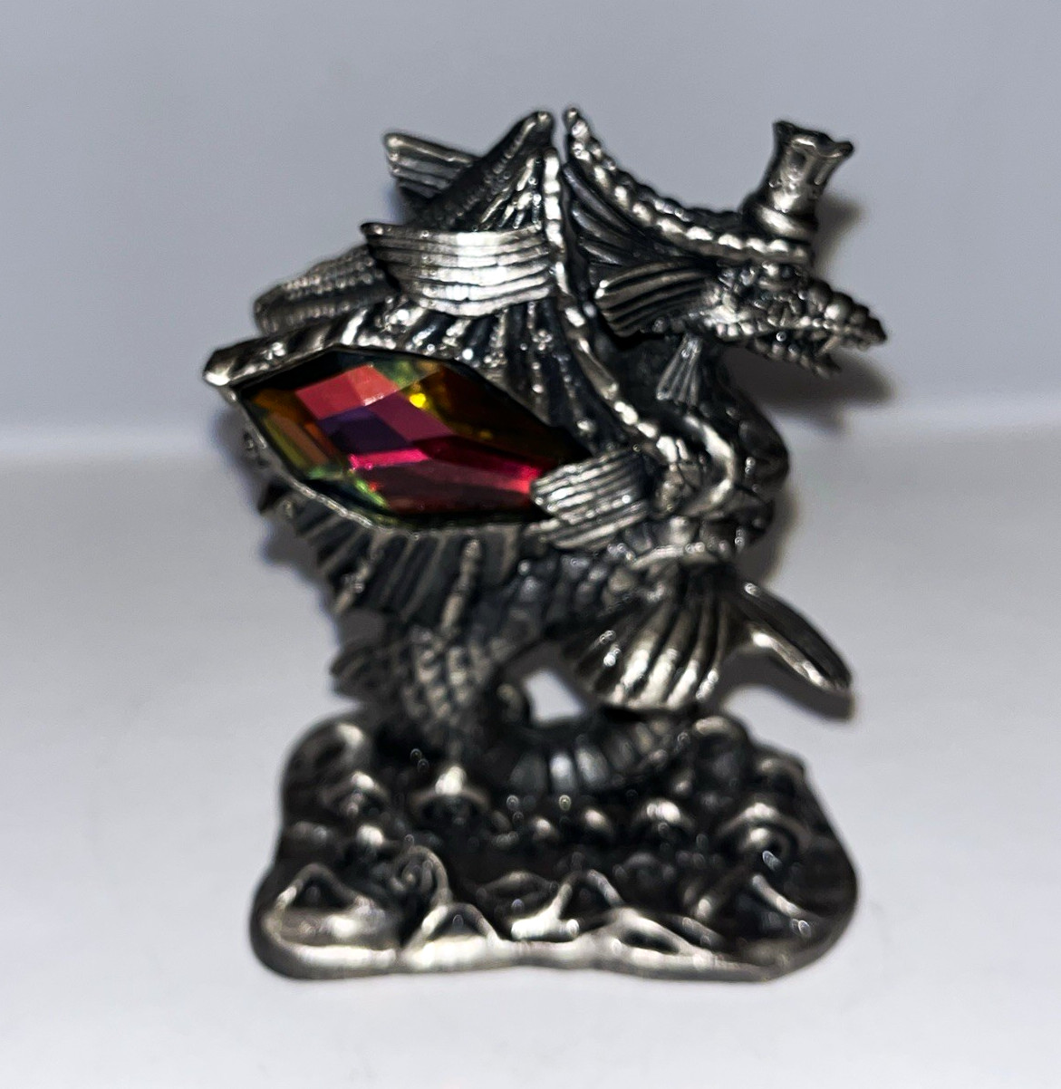 Pewter Fantasy Dragon Figurine Statue "The Dragon of the Deep" #5120 Pewter Fantasy Dragon Figurine Statue "The Dragon of the Deep" #5120