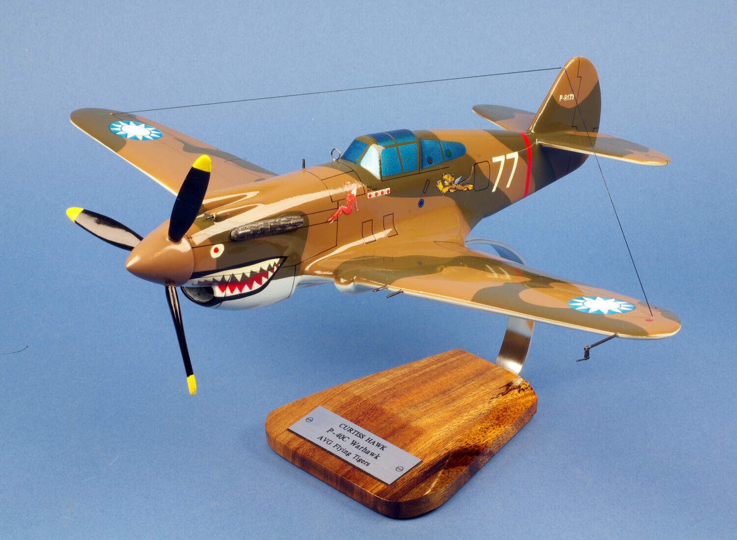 USAAC P-40C Warhawk Robert T Smith Flying Tigers Desk WW2 Model 1/28 PS Airplane