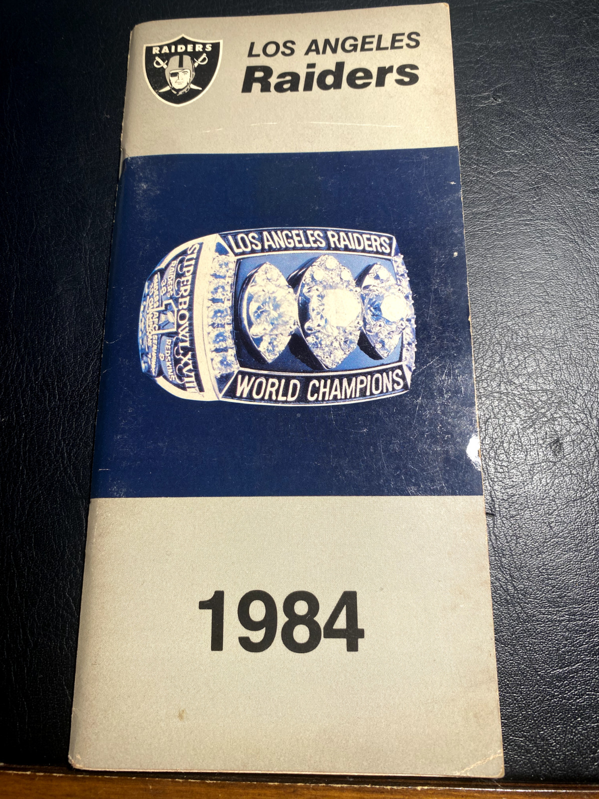 1984 Los Angeles Raiders Press Radio Television Guide NFL Football
