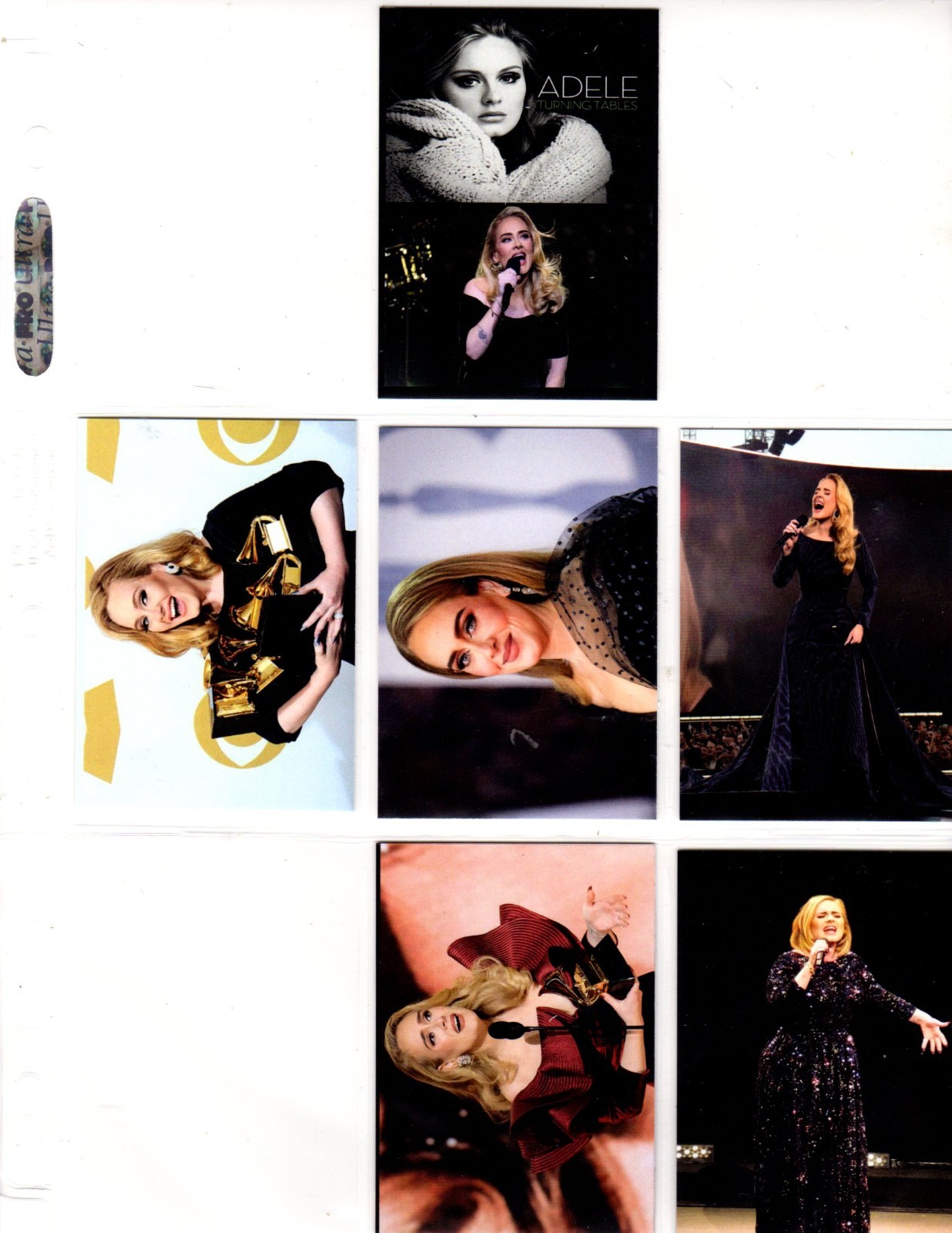 ADELE CUSTOM NOVELTY TRADING CARD 6 CARDS SET ADELE CUSTOM NOVELTY TRADING CARD 6 CARDS SET
