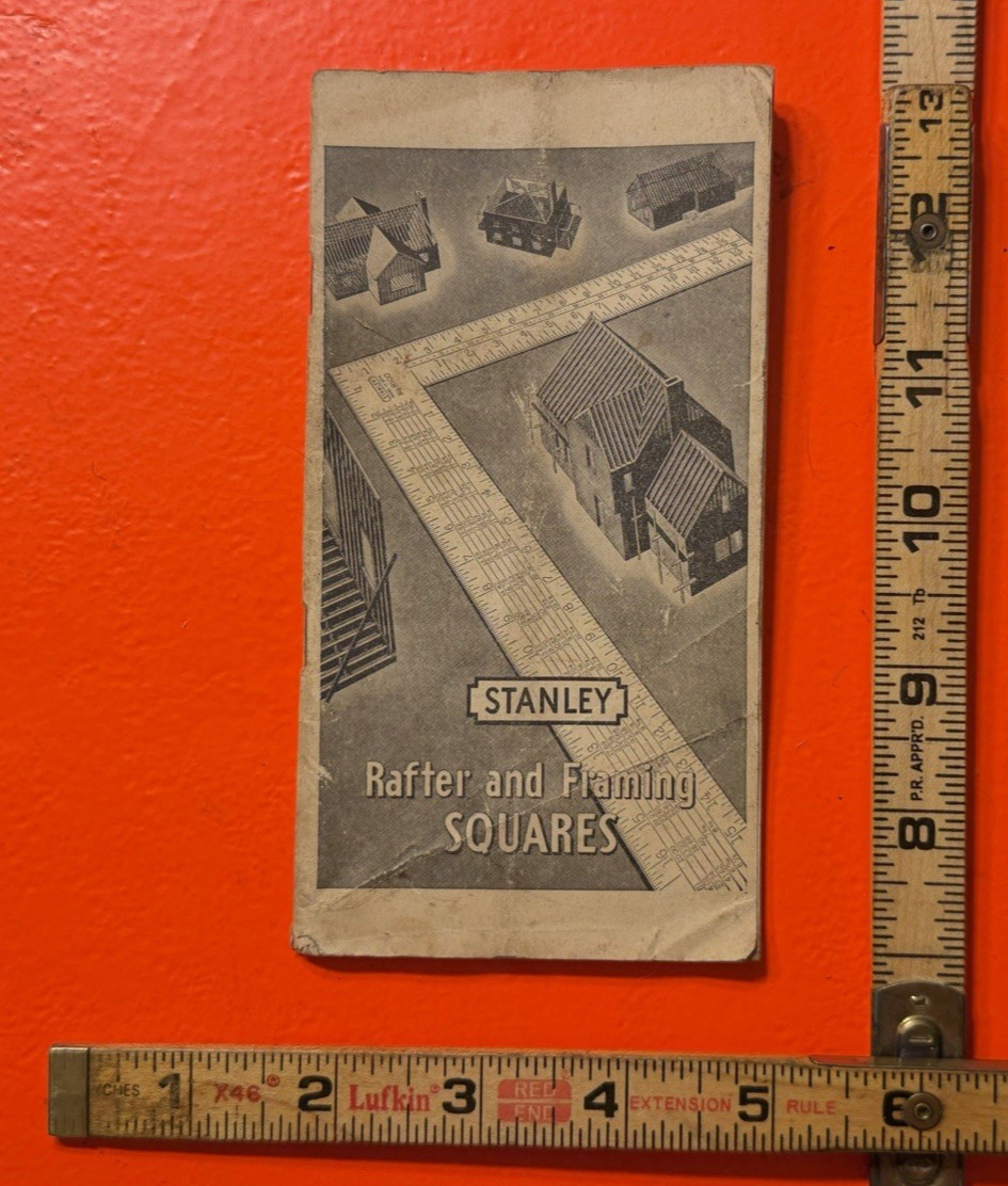 Vintage 1949 Stanley Tools Rafter & Framing Squares Booklet L Perth Carpentry Vintage 1949 Stanley Tools Rafter & Framing Squares Booklet L Perth Carpentry