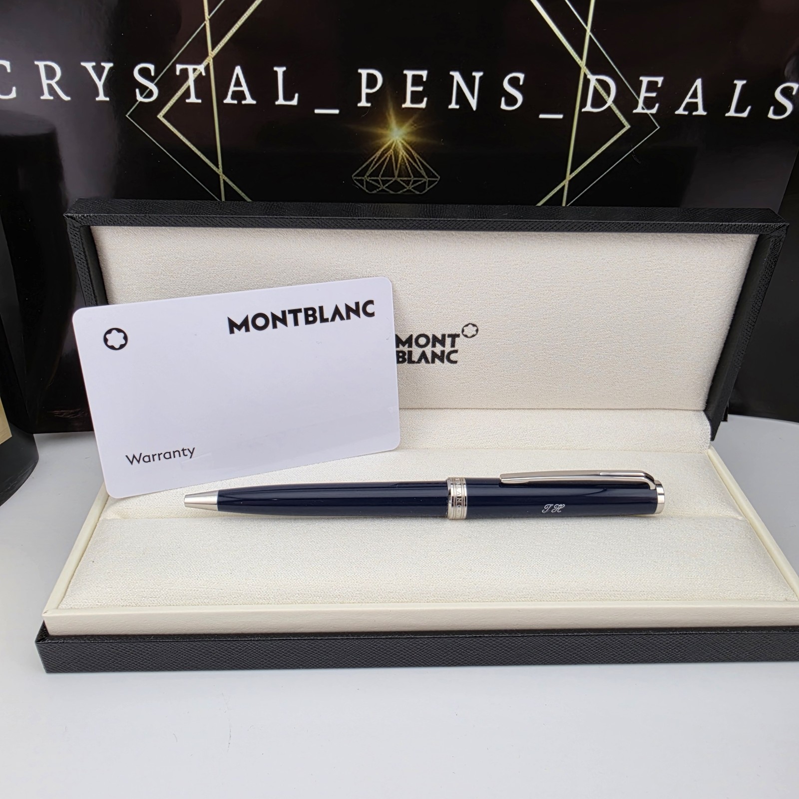 MONTBLANC Pix Collection Blue Platinum Coated Ballpoint Pen MB13288 READ MONTBLANC Pix Collection Blue Platinum Coated Ballpoint Pen MB13288 READ
