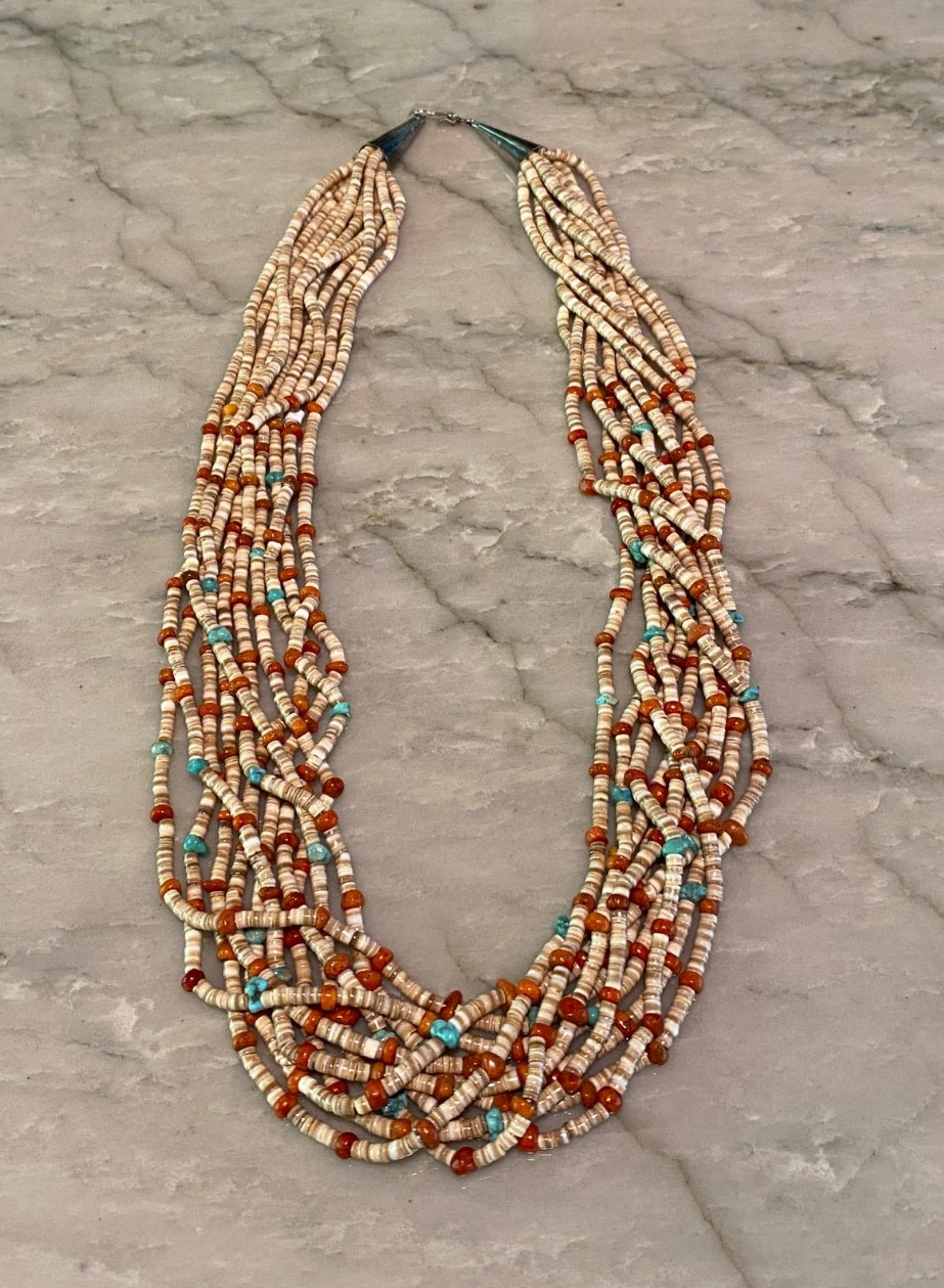 Spectacular Vintage Santo Domingo Necklace-10 Strands Spectacular Vintage Santo Domingo Necklace-10 Strands