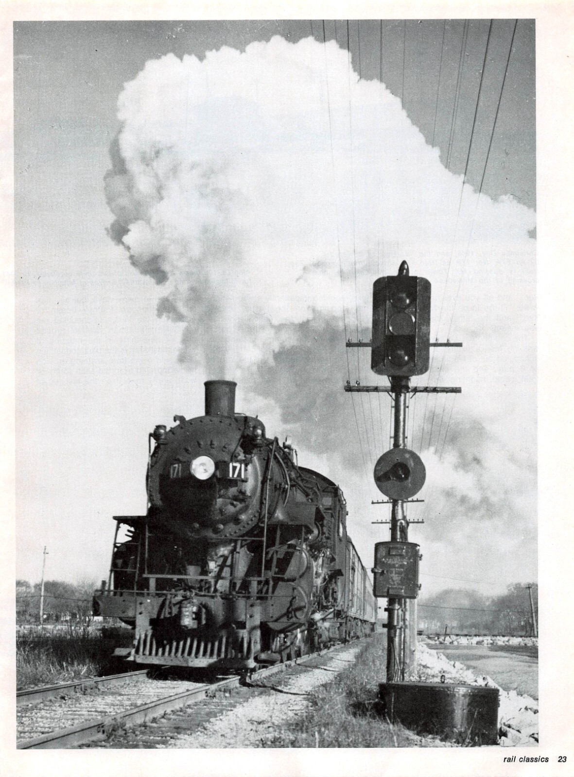 Varsity Train #20 At Lake Monona With 4-8-4 Pacific F-3 No. 171 Vtg Mag Excerpt