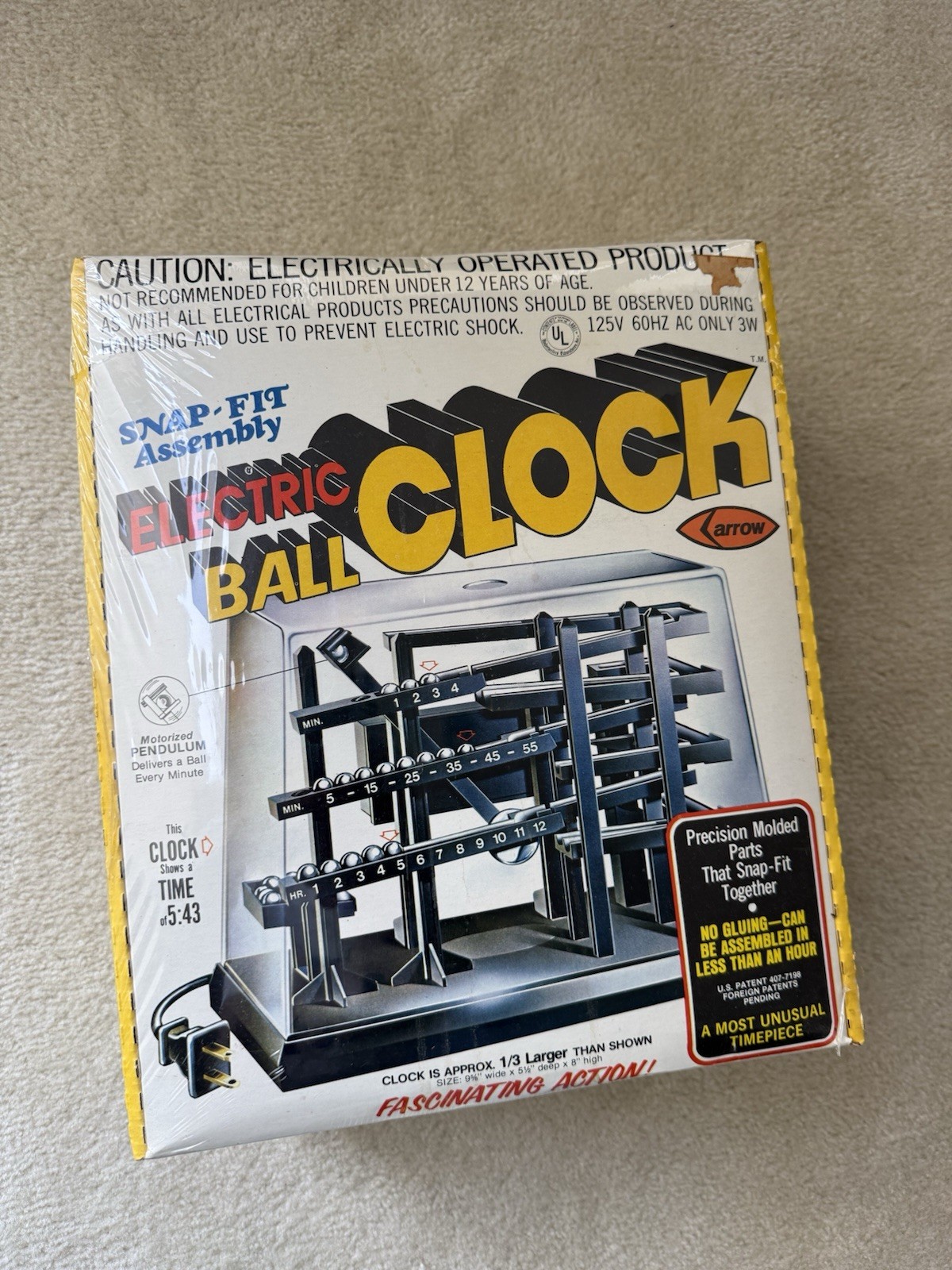 1979 Vintage Arrow Electric Ball Clock Kit #675 Sealed, Never Opened 1979 Vintage Arrow Electric Ball Clock Kit #675 Sealed, Never Opened