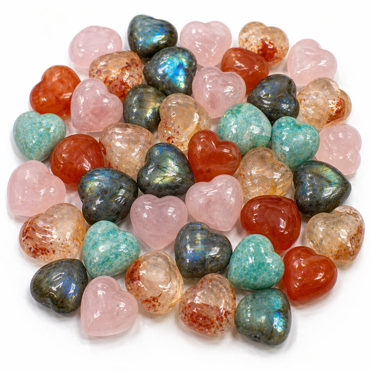 5 KG (11 lb) Mixed Mini Crystal Heart Bulk Lot - Multicolor Mini Heart Crystal 5 KG (11 lb) Mixed Mini Crystal Heart Bulk Lot - Multicolor Mini Heart Crystal