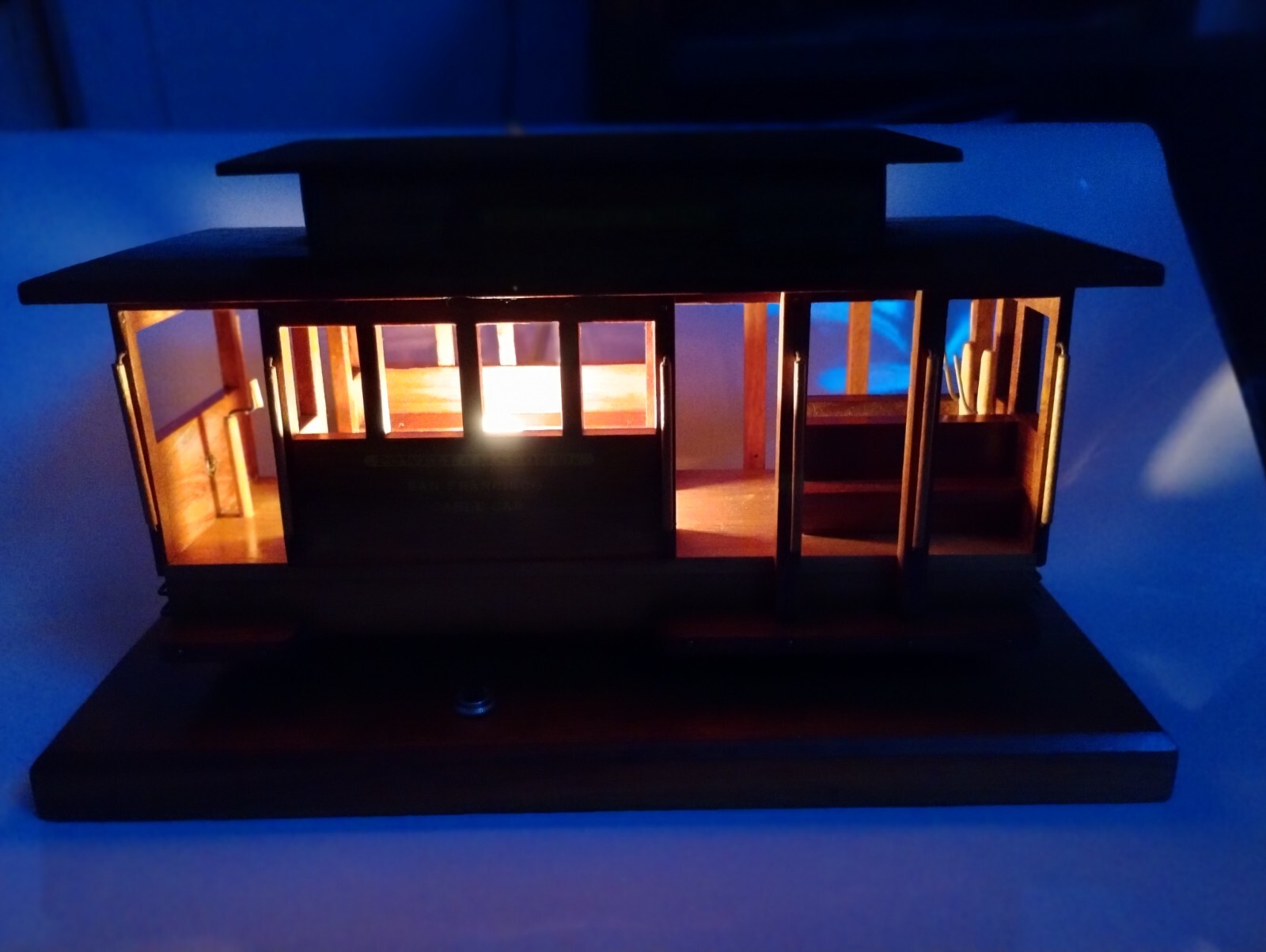 BEAUTIFUL ANTIQUE POWELL & MASON CABLE CAR #505 NIGHT LIGHT GREAT CONDITION BEAUTIFUL ANTIQUE POWELL & MASON CABLE CAR #505 NIGHT LIGHT GREAT CONDITION