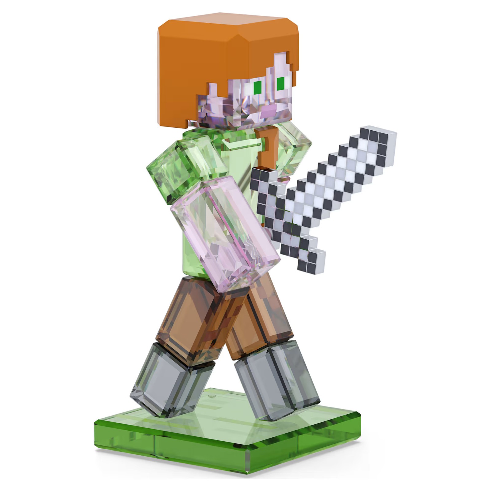 Swarovski Minecraft Alex Figurine Decoration, Multicolored, 5701271 Swarovski Minecraft Alex Figurine Decoration, Multicolored, 5701271