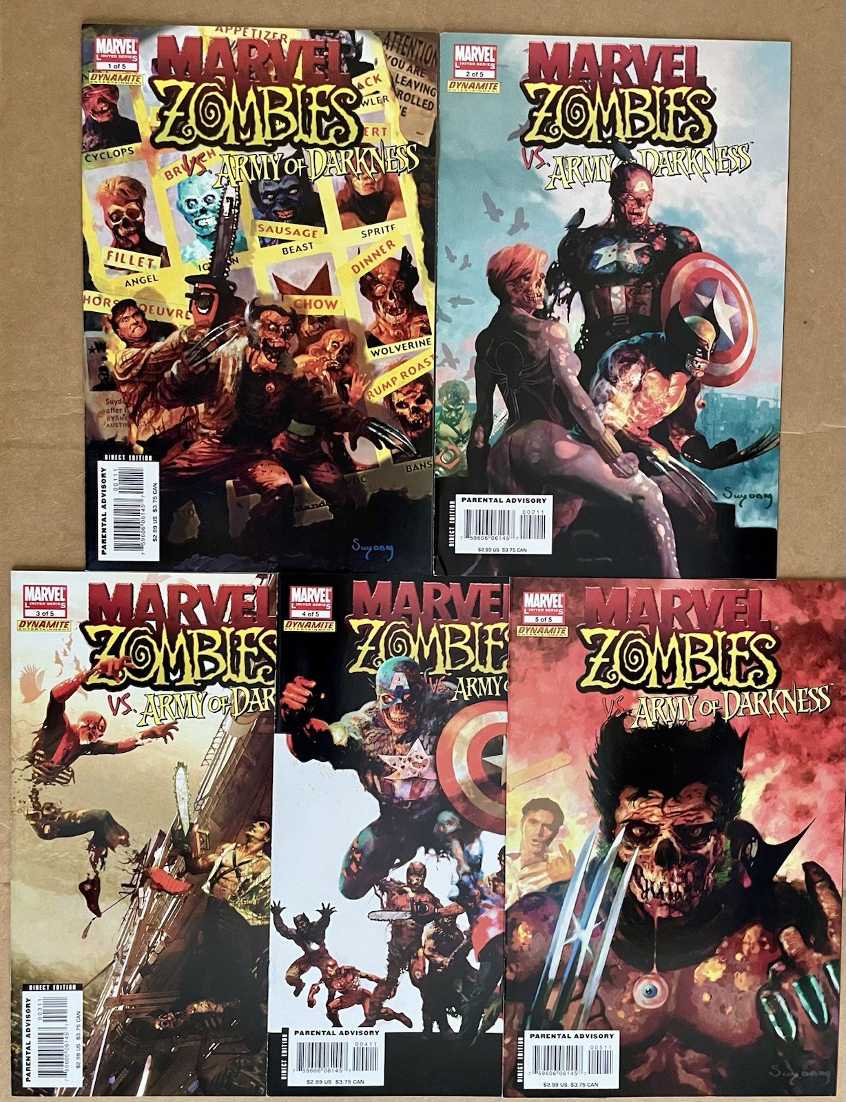 Marvel Zombies vs Army of Darkness Set Ash Evil Dead John Layman Suydam 1-5 NM Marvel Zombies vs Army of Darkness Set Ash Evil Dead John Layman Suydam 1-5 NM