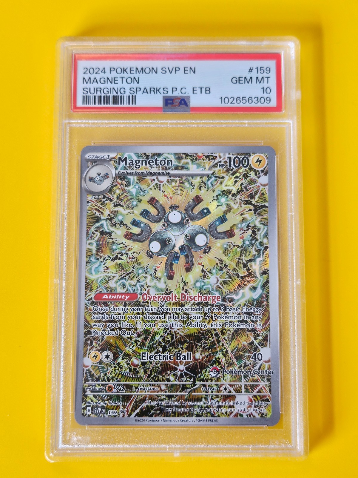 Pokemon Magneton SVP159 Pokemon Center Stamp - Black Star Promo - PSA 10 Pokemon Magneton SVP159 Pokemon Center Stamp - Black Star Promo - PSA 10