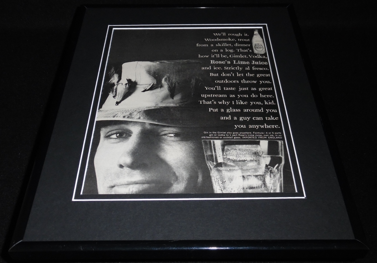 1962 Rose's Lime Juice Framed 11x14 ORIGINAL Vintage Advertisement 1962 Rose's Lime Juice Framed 11x14 ORIGINAL Vintage Advertisement