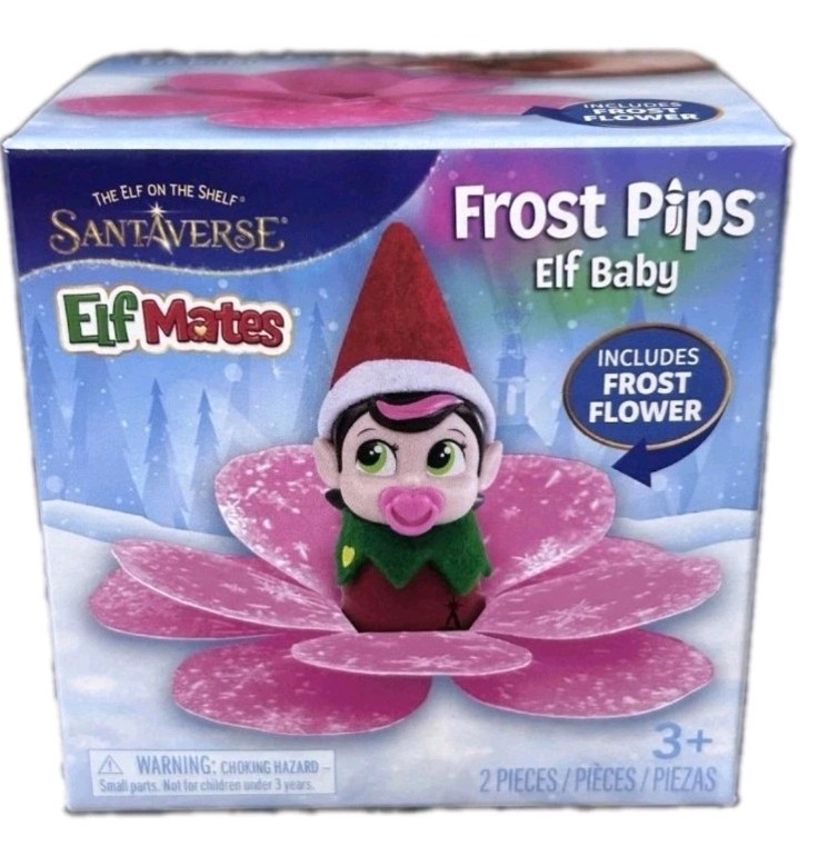Elf Mates Frost Pips Girl with Pink Flower From Elf on the Shelf SantaVerse. New Elf Mates Frost Pips Girl with Pink Flower From Elf on the Shelf SantaVerse. New