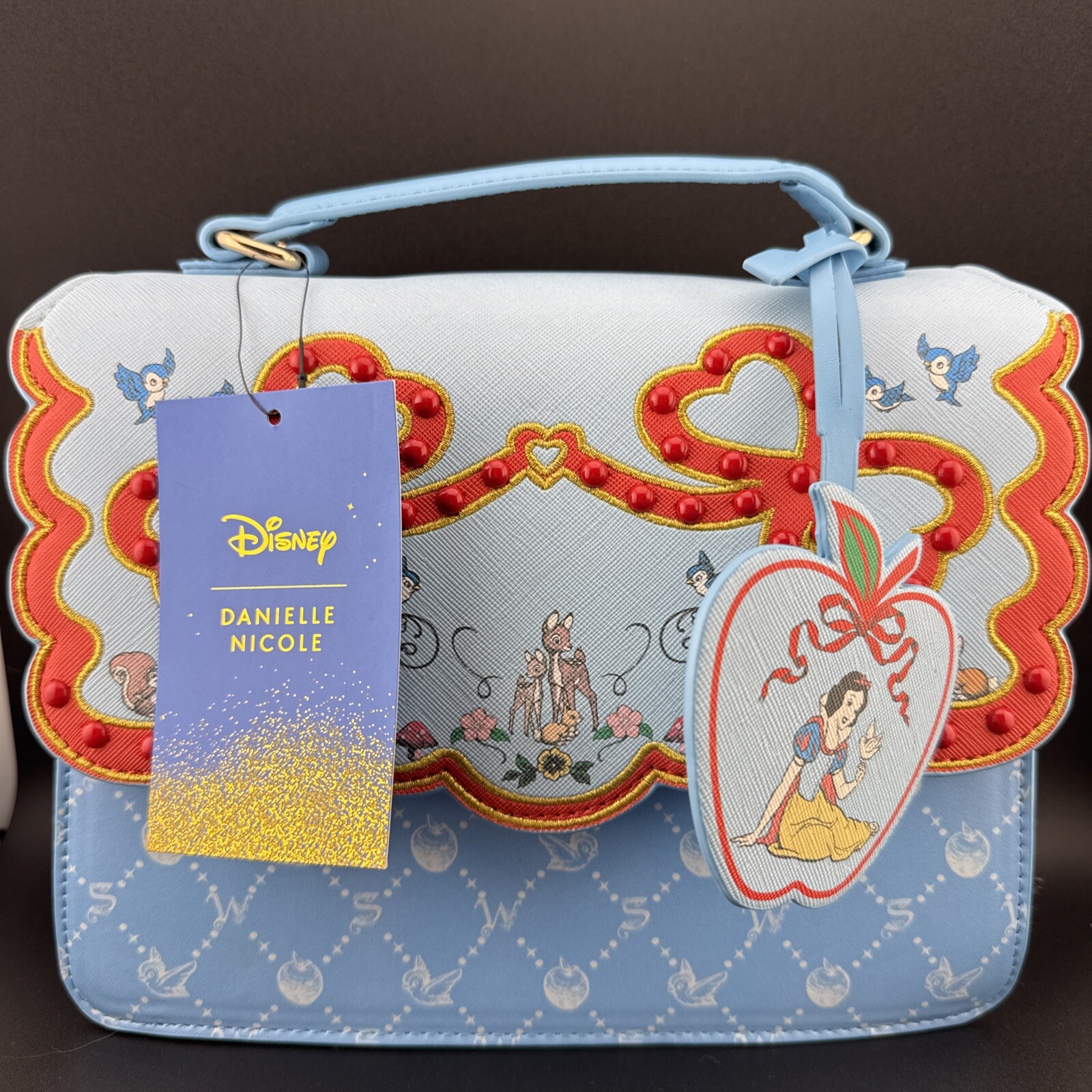 Disney Danielle Nicole Snow White Storybook Crossbody Convertible Handbag Purse