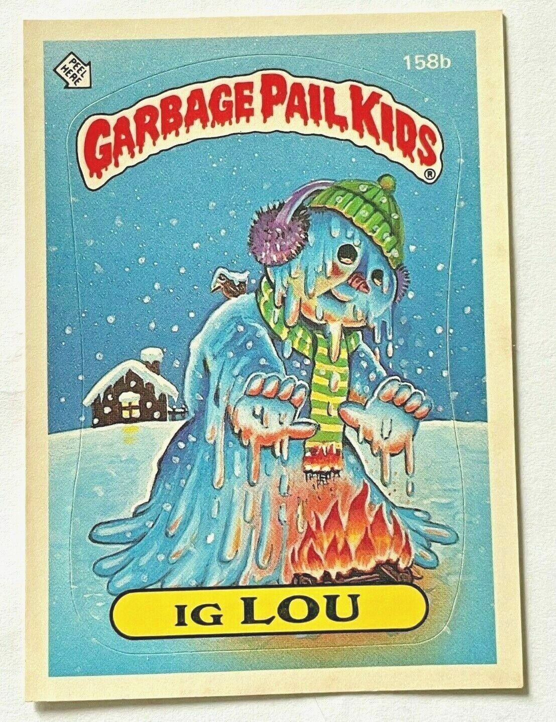 1986 Topps 4th Series Garbage Pail Kids 158b IG LOU C-Name Change Trading Card