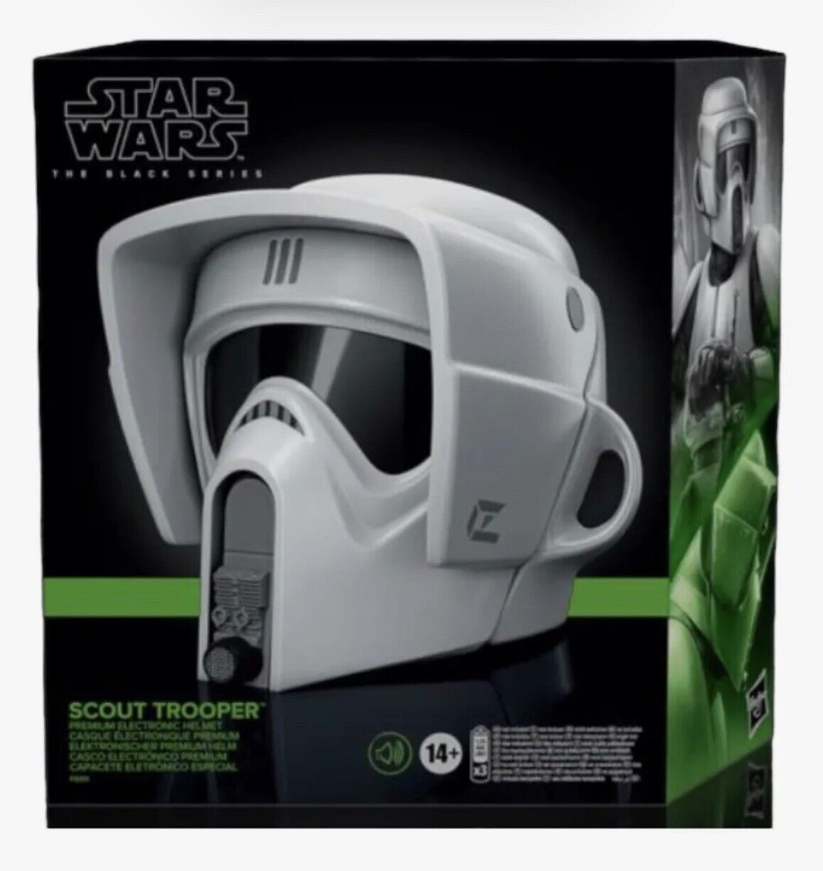 Star Wars Hasbro Black Series Scout Trooper Helmet Plus Custom Plaque , In-hand