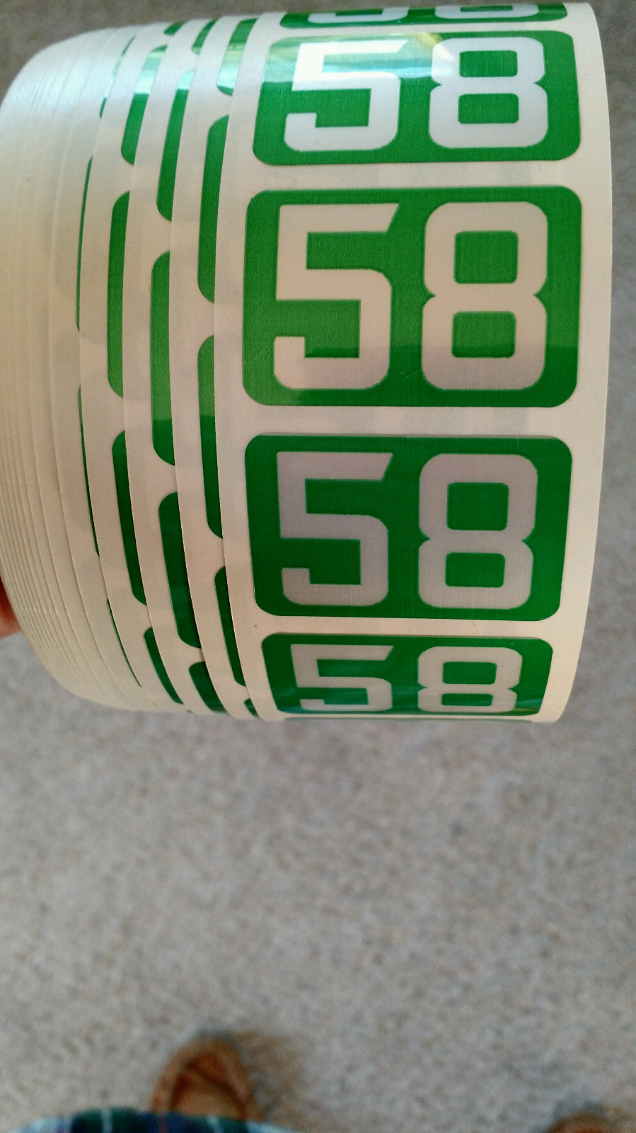 1958 Washington State license plate tabs--ONE PAIR.