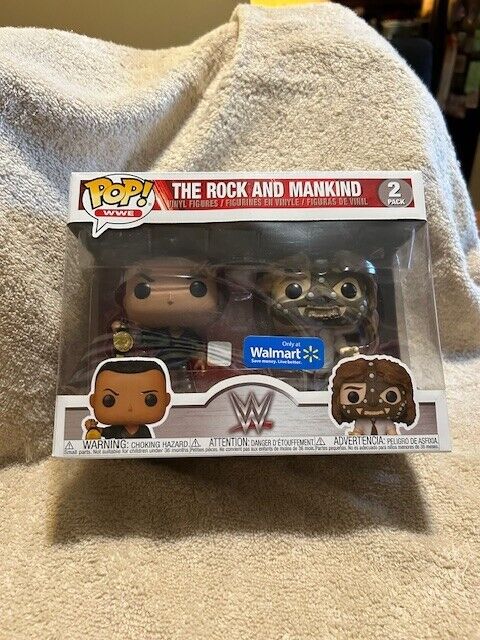 Funko Pop WWE The Rock & Mankind Walmart Exclusive