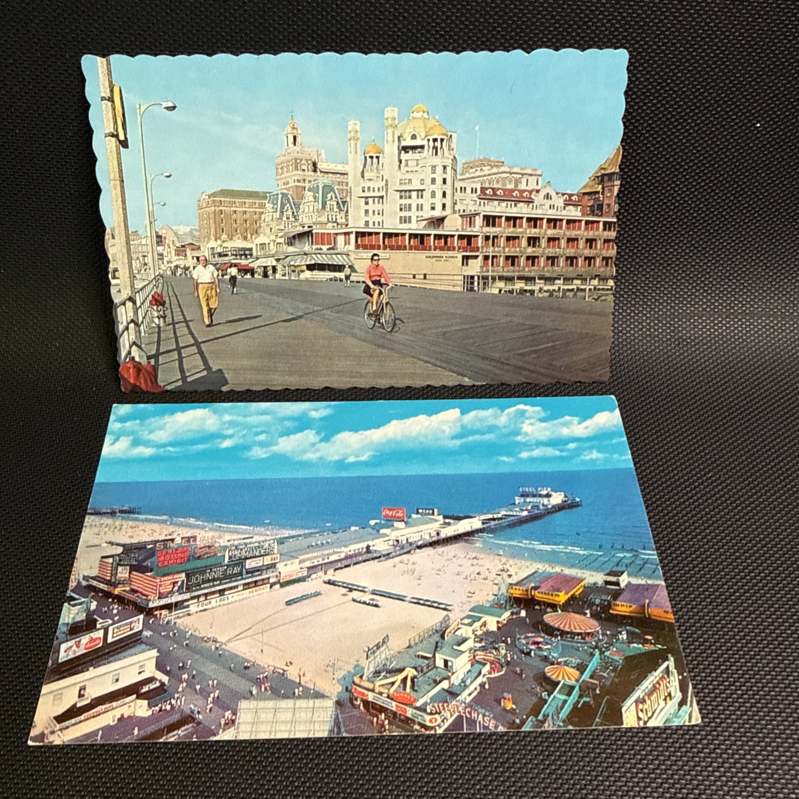 Atlantic City New Jersey Unposted Postcard Pair Vintage 50s 60s Atlantic City New Jersey Unposted Postcard Pair Vintage 50s 60s