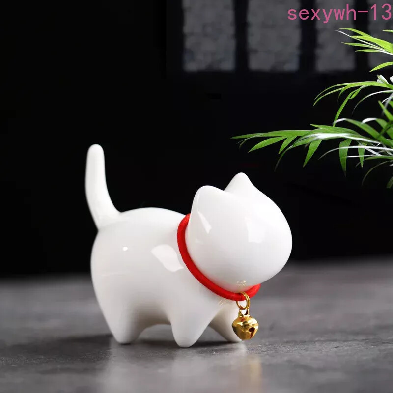 White Porcelain Cute Cat Tea Pet Small Ornaments Kung Fu Tea Set Accessories White Porcelain Cute Cat Tea Pet Small Ornaments Kung Fu Tea Set Accessories