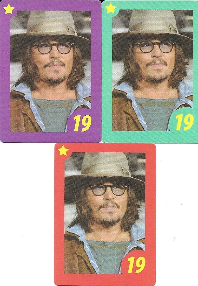 Johnny Depp - Celebrity Who Is It? - set of 3