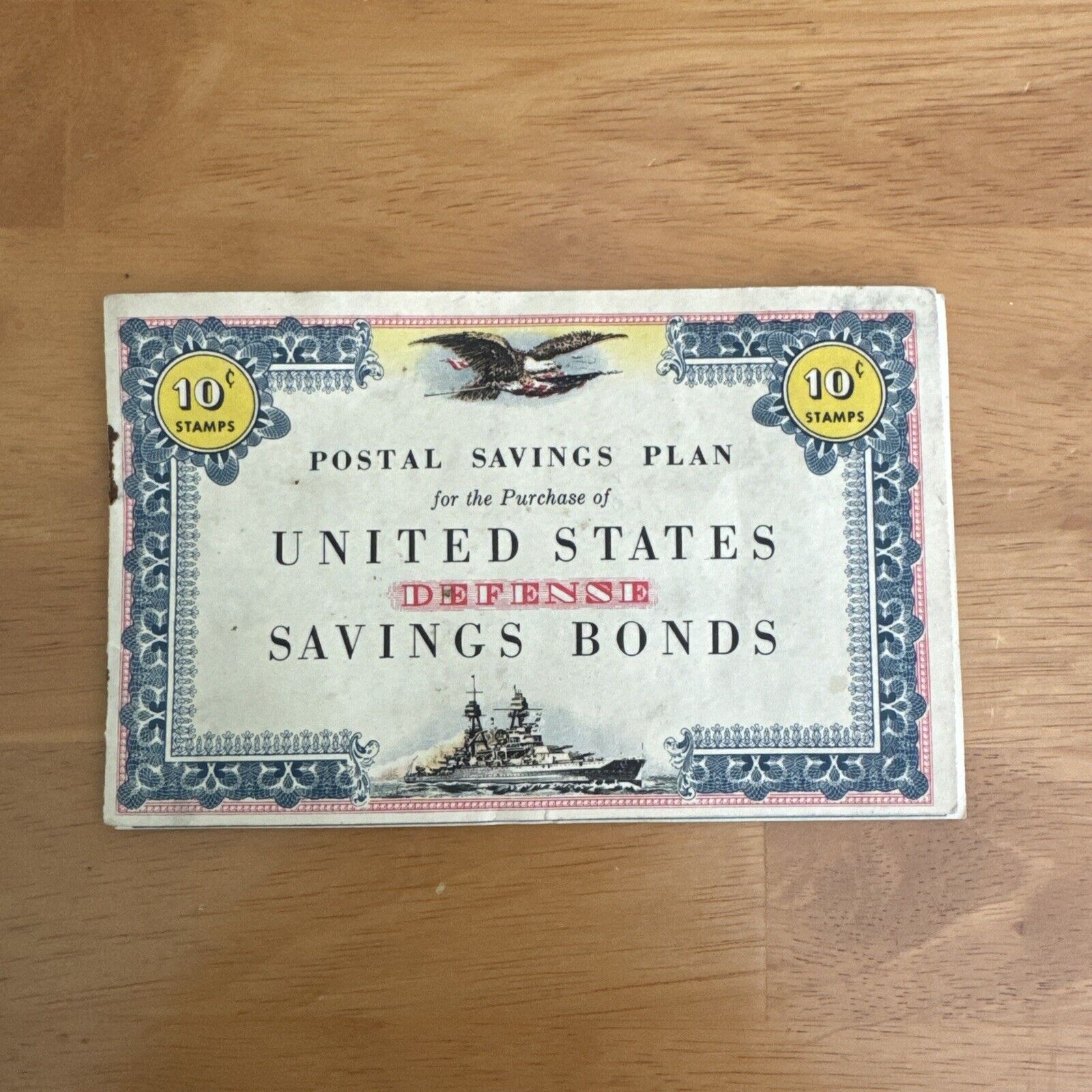 Vintage Antique Postal Savings Plan Bonds Defense United States 8¢ 10¢