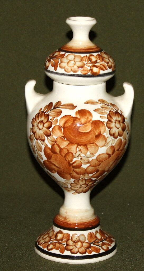 Vintage Polish floral porcelain urn