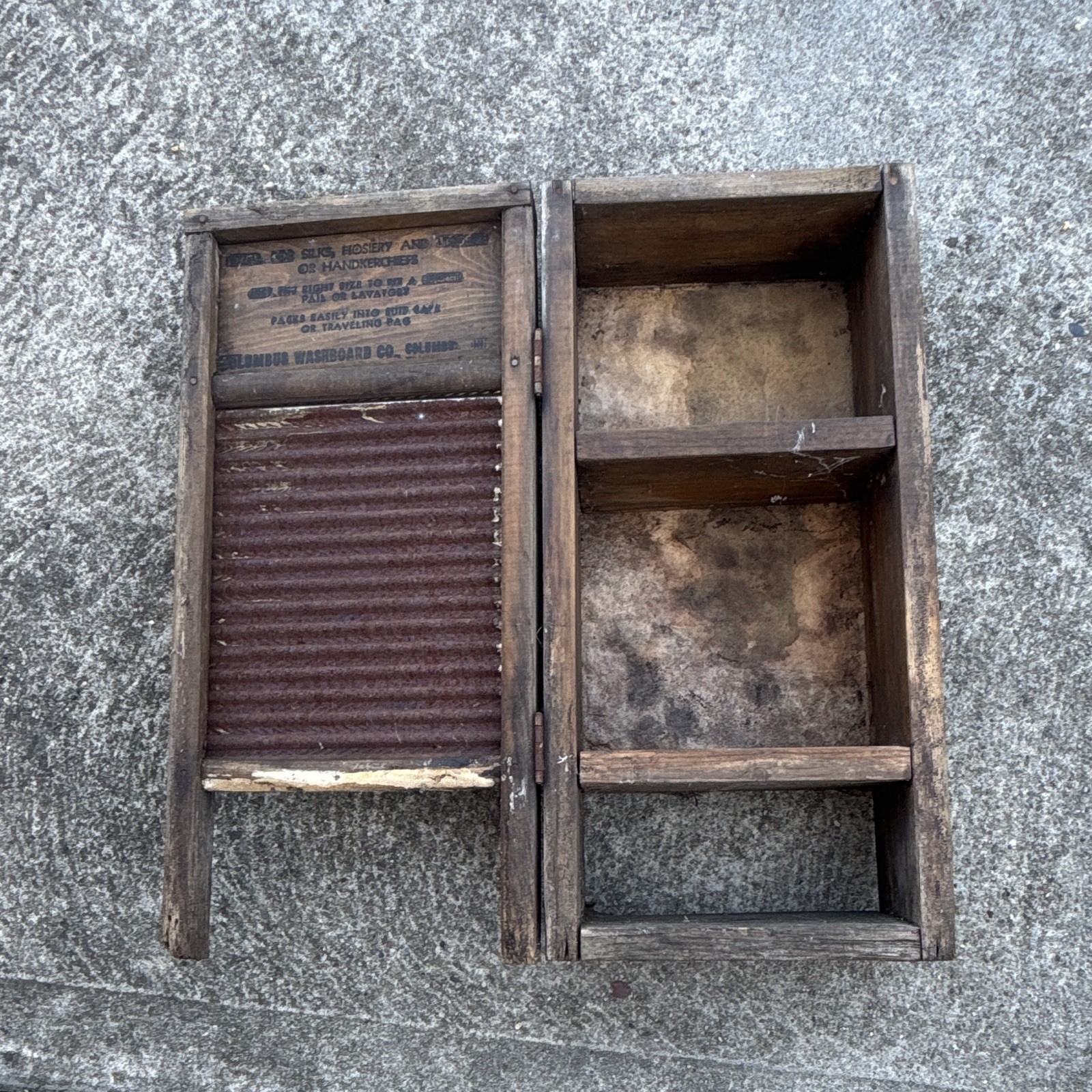 Antique Dubl Handi Washboard Cabinet / Wall Shelf Antique Dubl Handi Washboard Cabinet / Wall Shelf