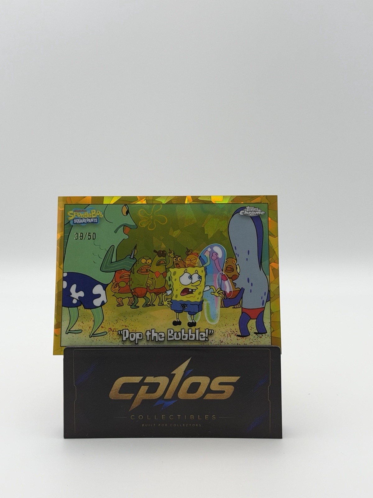 2025 Topps Chrome Sapphire SpongeBob Pop The Bubble Gold /50 #78