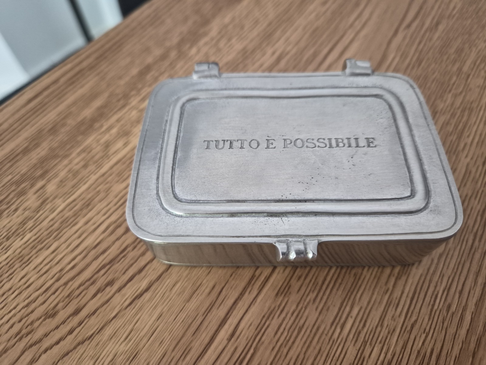 COSI TABELLINI Laurus Pewter Lidded Box Tutto È Possibile Made in Italy 9.5cm COSI TABELLINI Laurus Pewter Lidded Box Tutto È Possibile Made in Italy 9.5cm