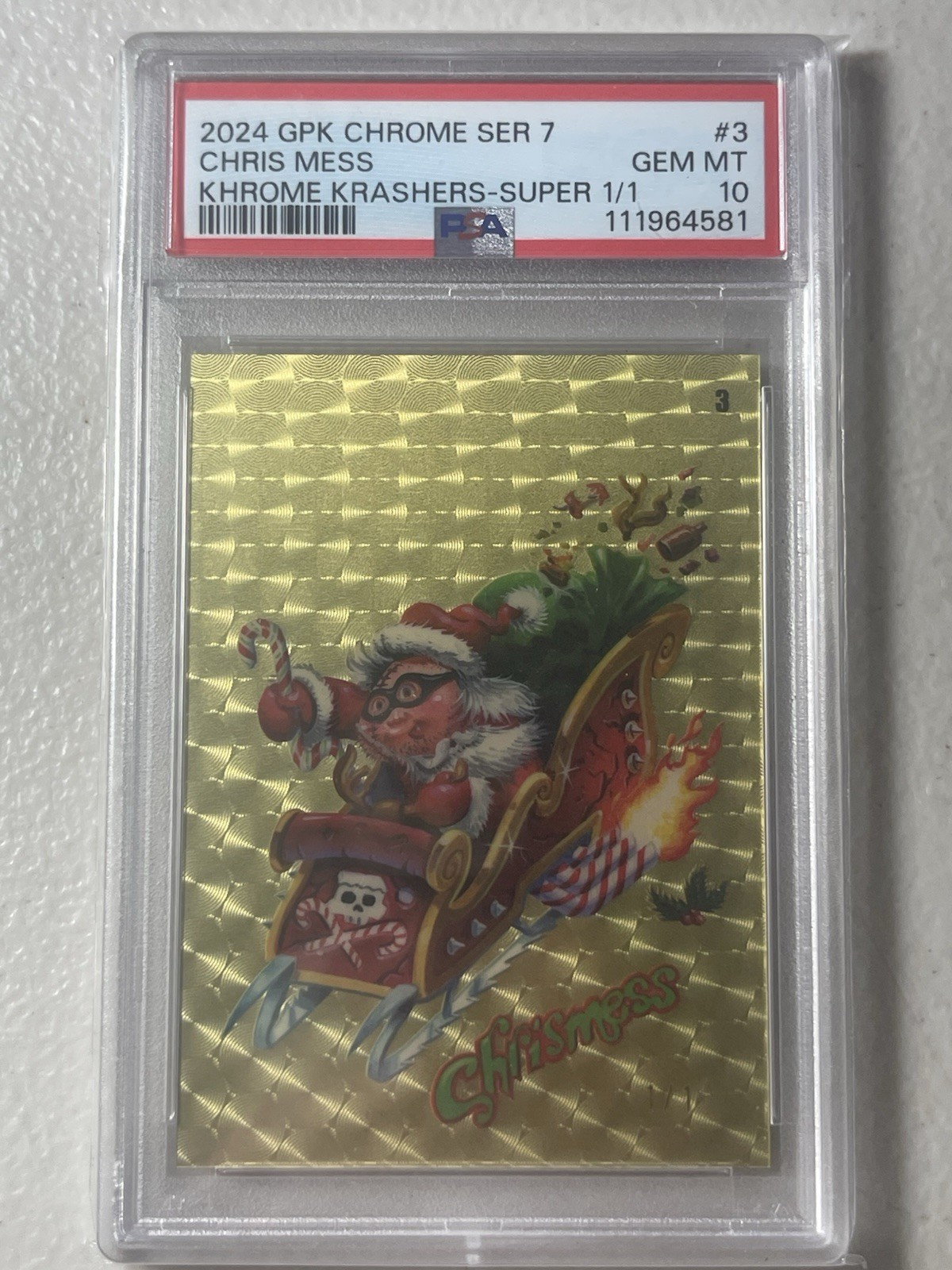 2024 topps chrome gpk series 7 CHRIS MESS superfractor 1/1 khrome Krasher PSA 10