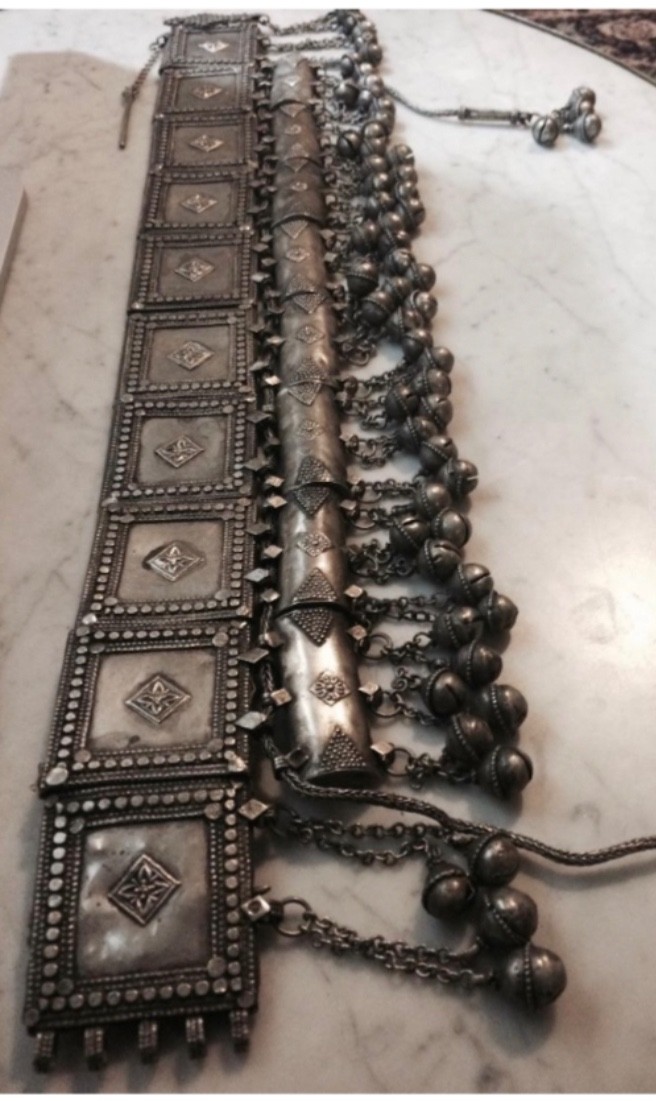 Rare Yemenite Jewish Antique Silver Wedding Belt Yemen 1800s Rare Yemenite Jewish Antique Silver Wedding Belt Yemen 1800s