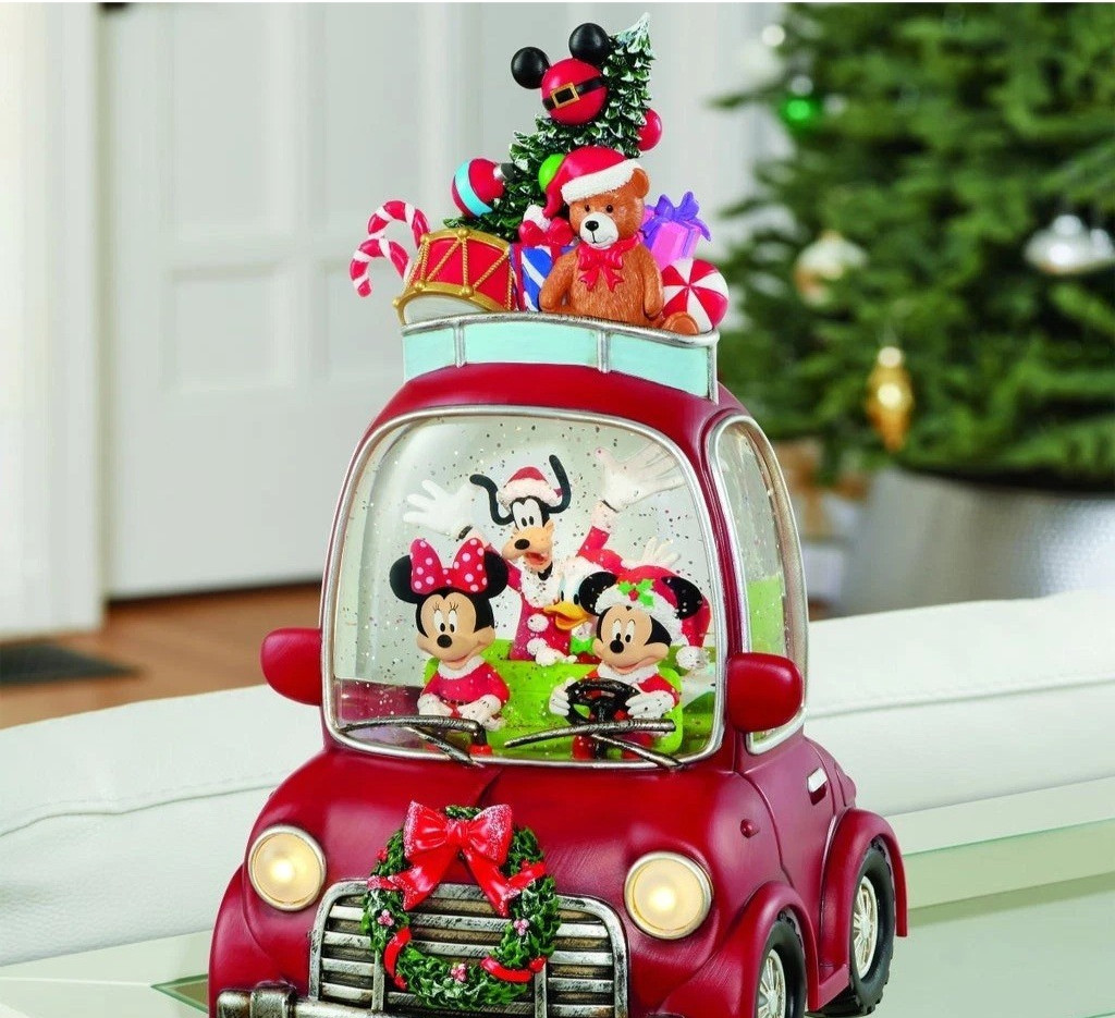 Disney Holiday Water Spinning Car Mickey Minnie Donald Goofy Christmas Decor New Disney Holiday Water Spinning Car Mickey Minnie Donald Goofy Christmas Decor New