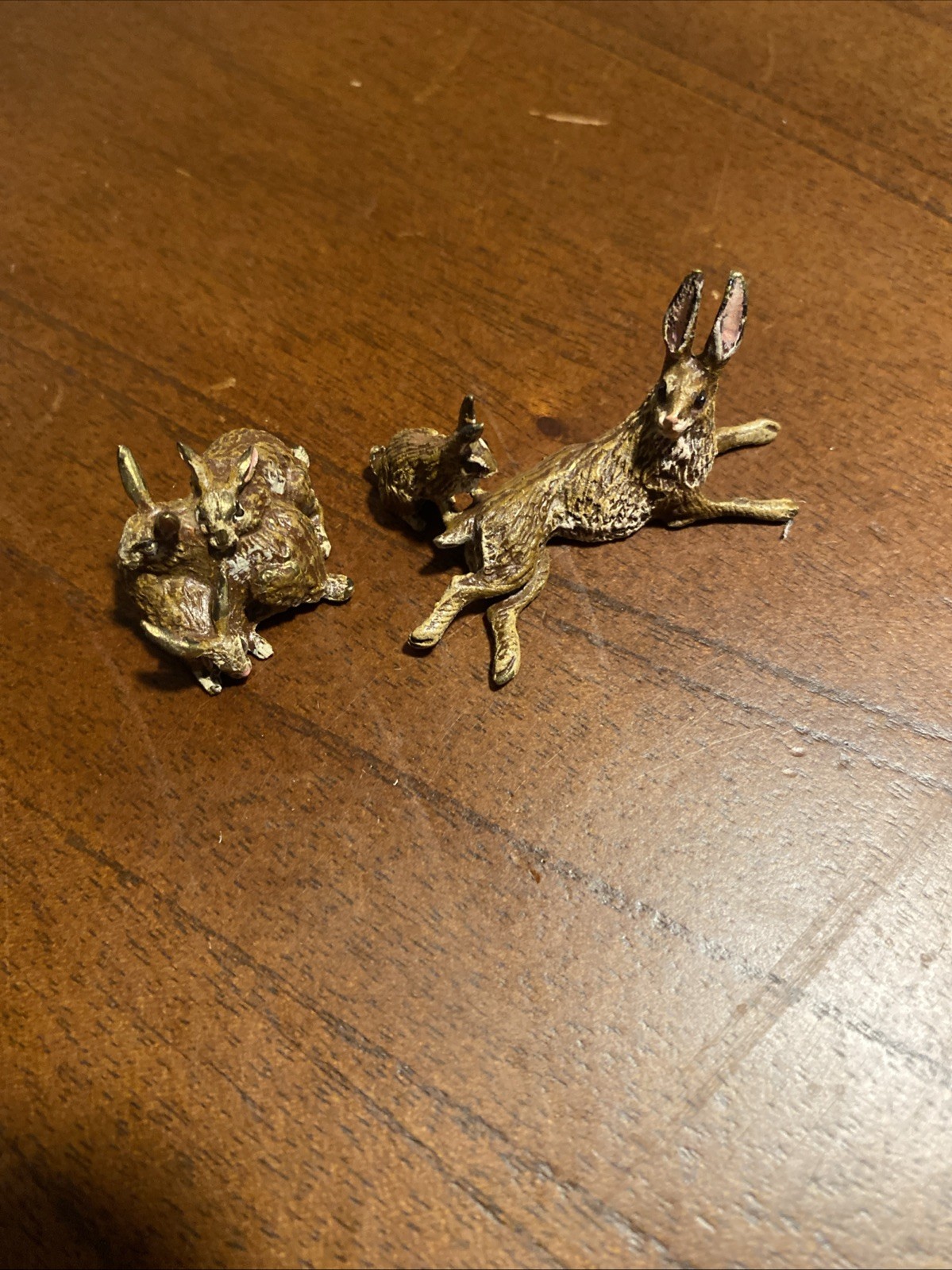franz bergman bronze Cold Painted Bunny Lot franz bergman bronze Cold Painted Bunny Lot