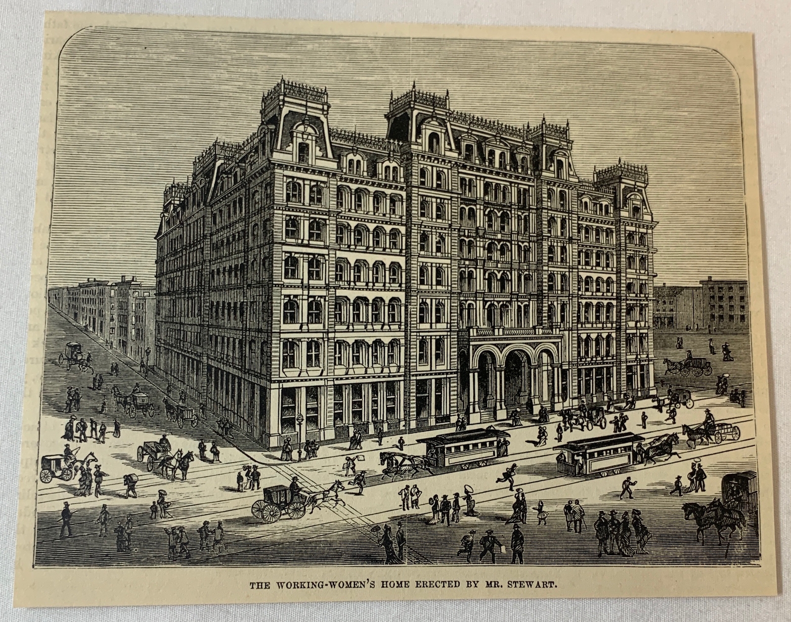 1876 magazine engraving~ WORKING WOMEN'S HOME ~ Park Ave at 32nd St, NYC 1876 magazine engraving~ WORKING WOMEN'S HOME ~ Park Ave at 32nd St, NYC
