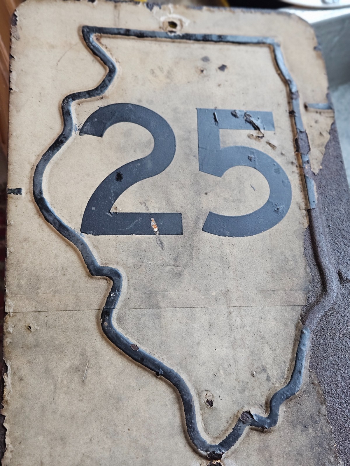 Vintage Embossed Original 1940 ILLINOIS State Highway Route 96 Road Sign Vintage Embossed Original 1940 ILLINOIS State Highway Route 96 Road Sign