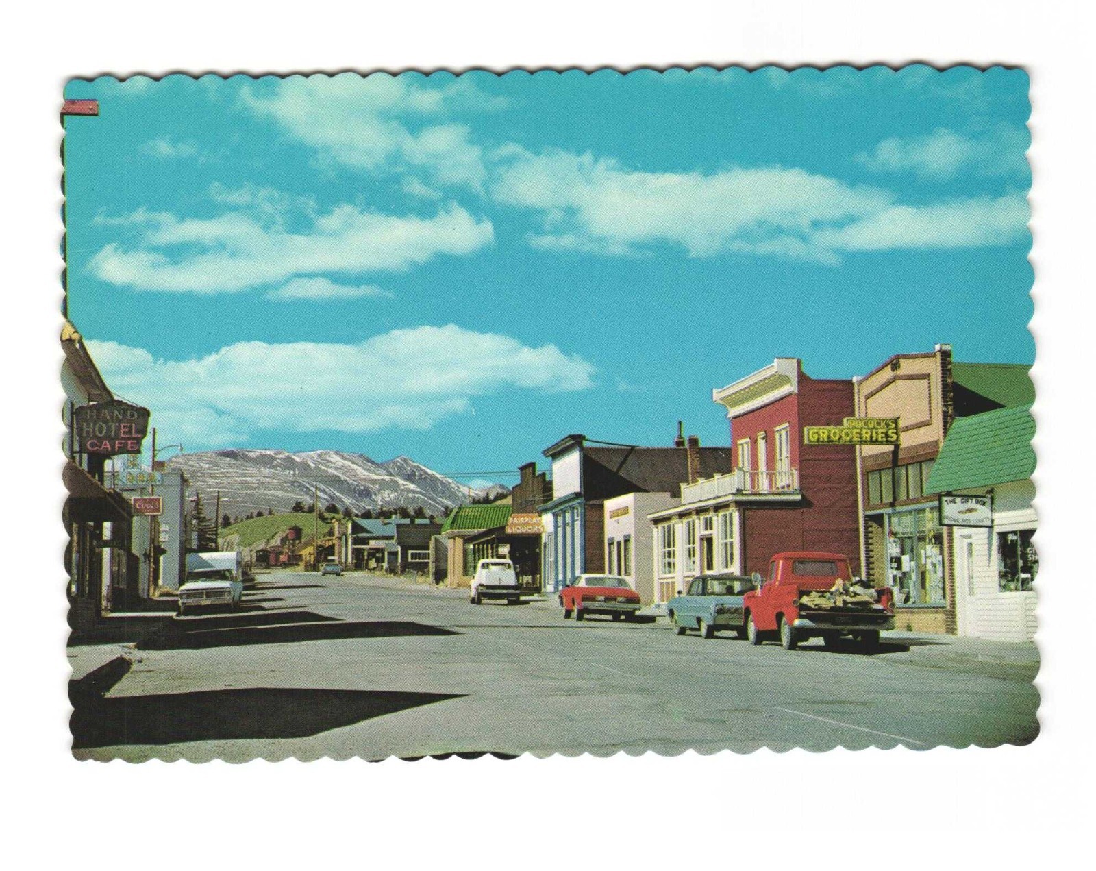 Business District Fairplay CO Vintage postcard Unposted Street View