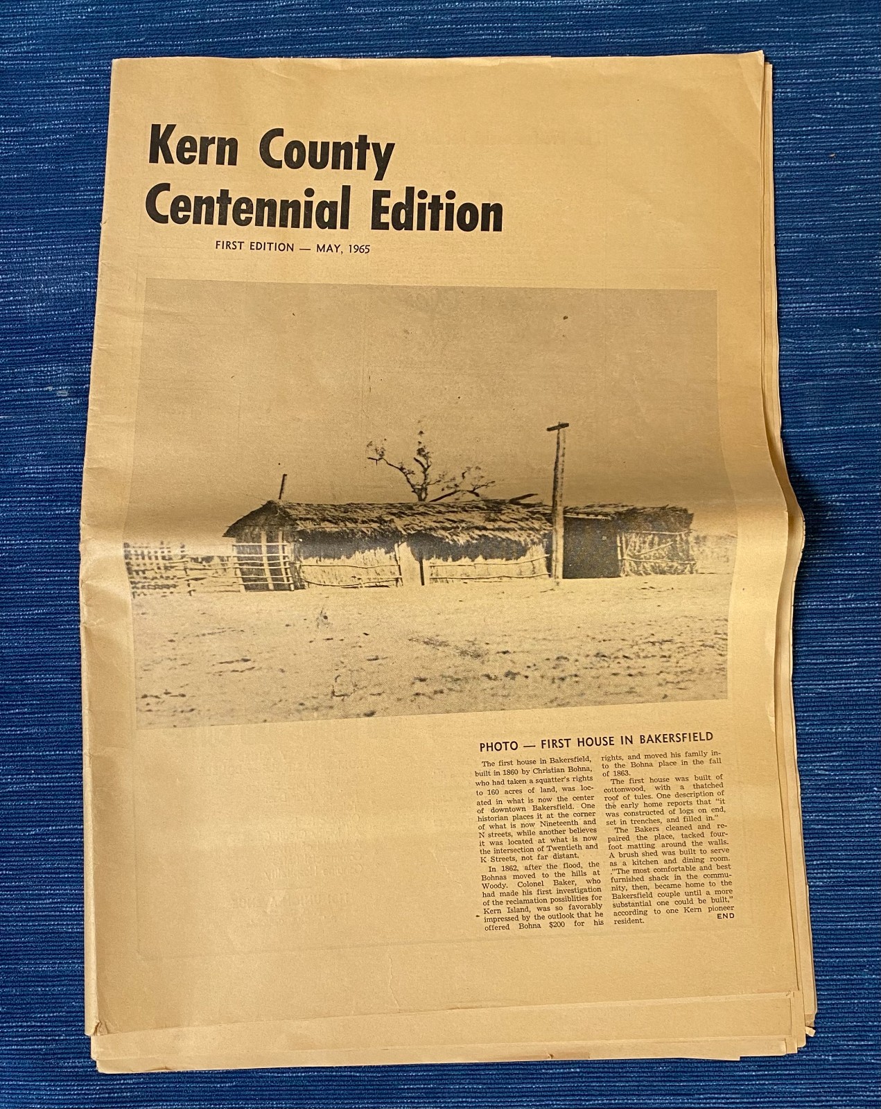 Vtg 1965 Kern County Centennial Edition The Bakersfield Californian Newspaper Vtg 1965 Kern County Centennial Edition The Bakersfield Californian Newspaper