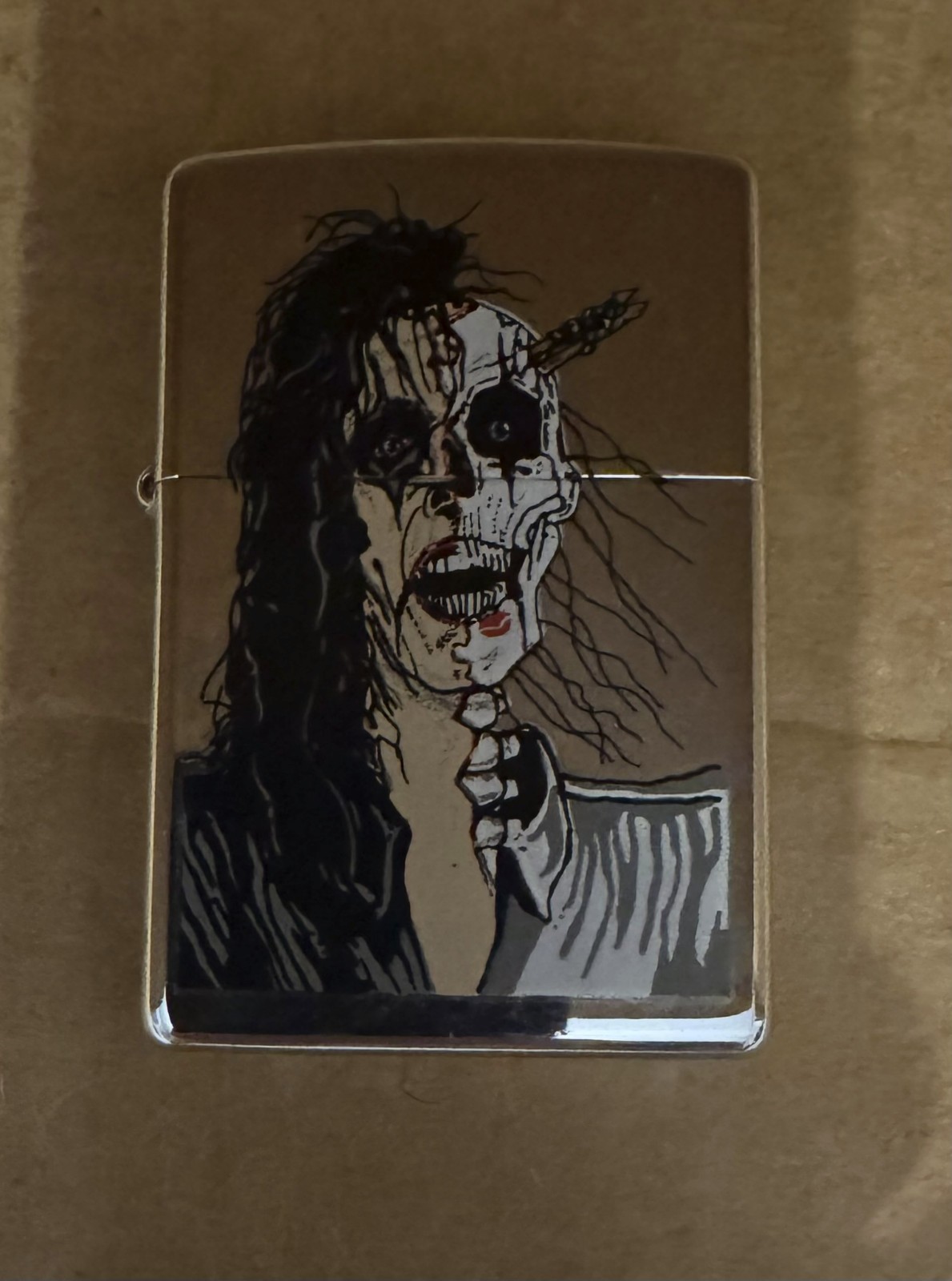 Alice Cooper "Trash" Zippo - 1999 - high polish chrome - Heavy Metal  Halloween