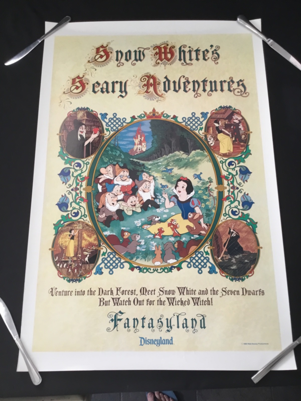 Disneyland Fantasyland “Snow Whites Scary Adventure” 1983 Promotional Poster Disneyland Fantasyland “Snow Whites Scary Adventure” 1983 Promotional Poster