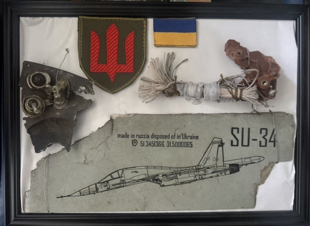 Fragments Of Sukhoi Su-34 Framed Ukraine Gift 2022 Fragments Of Sukhoi Su-34 Framed Ukraine Gift 2022